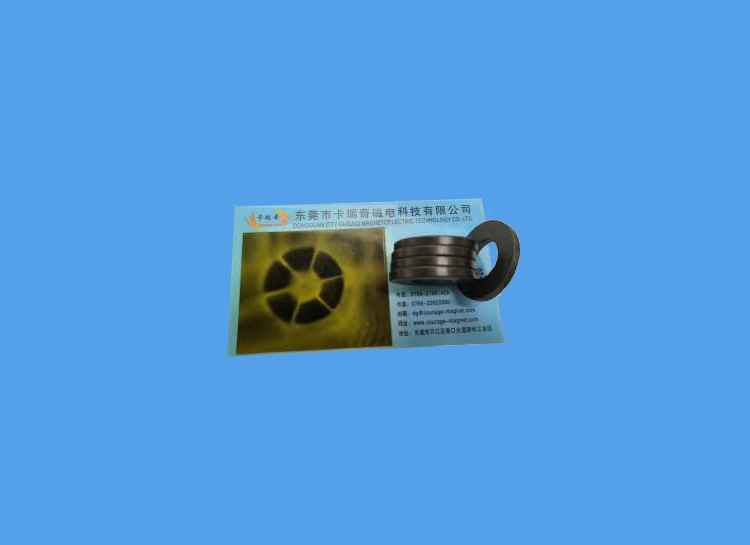 轴向六极3对极烧结铁氧体磁环 26.5x12.5x3mm