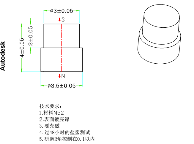 大小头磁铁